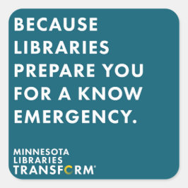 Adesivo Quadrado Porque Conhece o Vinheta do Teal Square