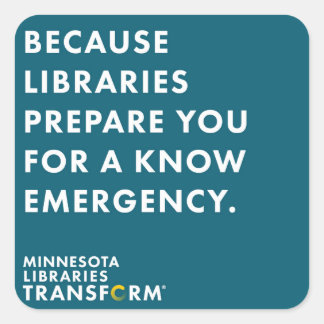 Adesivo Quadrado Porque Conhece o Vinheta do Teal Square