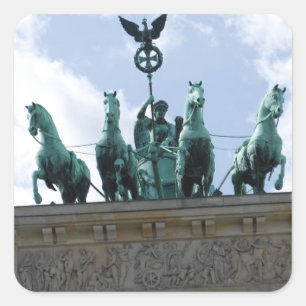 Adesivo Quadrado Porta de Berlim no Centro da Cidade - Brandeburgo