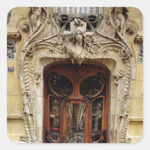 Adesivo Quadrado Porta de entrada aos apartamentos