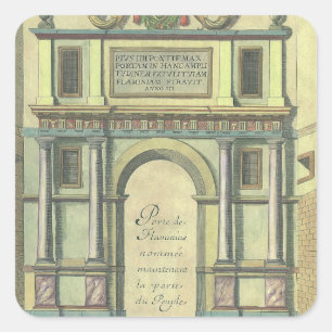Adesivo Quadrado Porta de Entrada de Igreja Antiga Arquitetura Rena