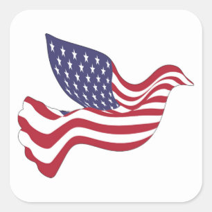 ADESIVO QUADRADO PORTA DE PAZ AMERICANA