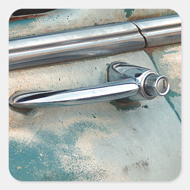 Adesivo Quadrado Porta do carro vintage (Frente)