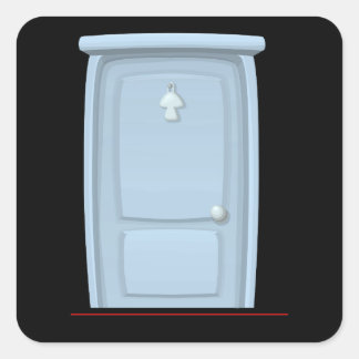 Adesivo Quadrado Porta do móvel brilhante porta azul em pó