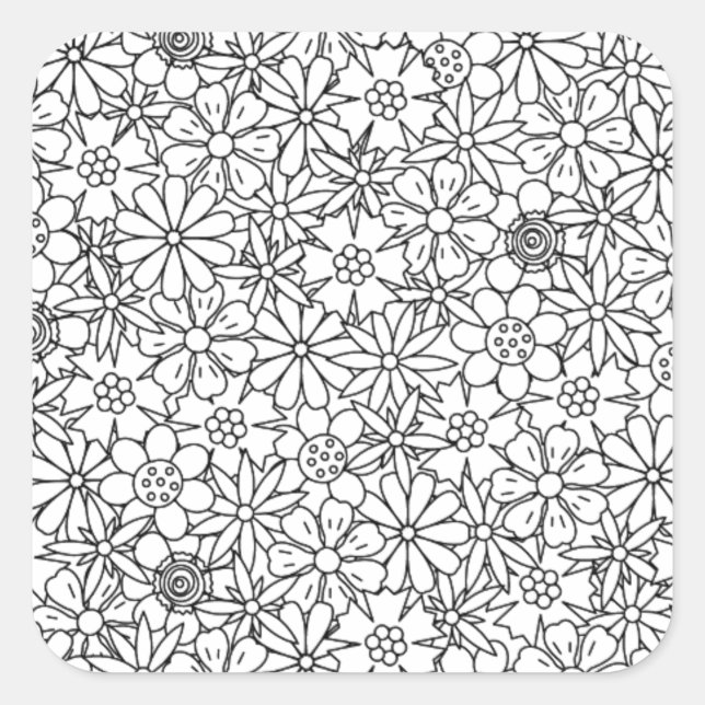 Adesivo Quadrado Porta Floral (Frente)