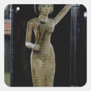 Adesivo Quadrado Portador fêmea das ofertas que levam uma água