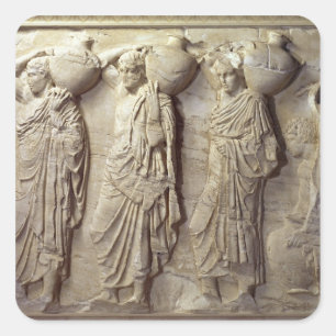 Adesivo Quadrado Portadores de Hydria do friso norte