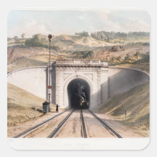 Adesivo Quadrado Portal do túnel da caixa de Brunel perto do banho