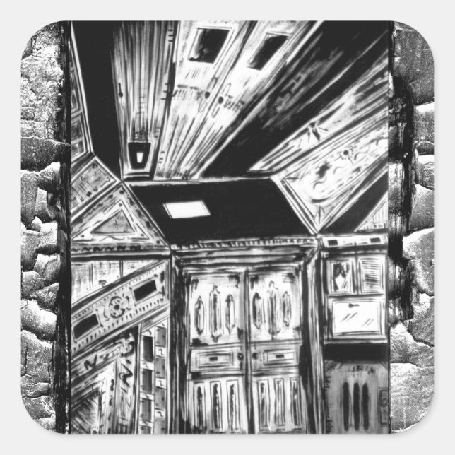 Adesivo Quadrado Portas abertas (Frente)