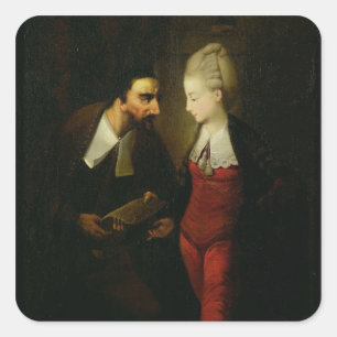Adesivo Quadrado Portia e Shylock "do comerciante de Veneza" A