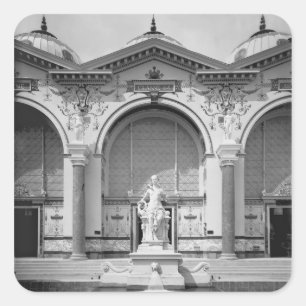 Adesivo Quadrado Portico e fonte no universal