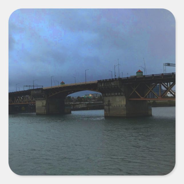 Adesivo Quadrado Portland Burnside Bridge nº 1 (Frente)