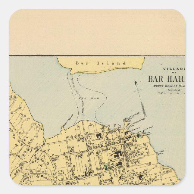 Adesivo Quadrado Porto bar (Frente)