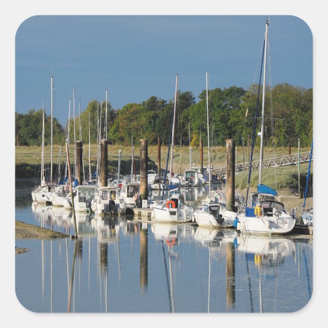Adesivo Quadrado Porto de Hourdel em Cayeux sur Mer (Frente)