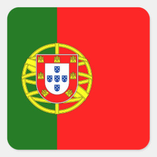 Adesivo Quadrado Portugal - Bandeira Portuguesa