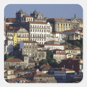 Adesivo Quadrado Portugal, Porto. Casas históricas e