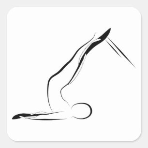 Adesivo Quadrado Pose de Pilates