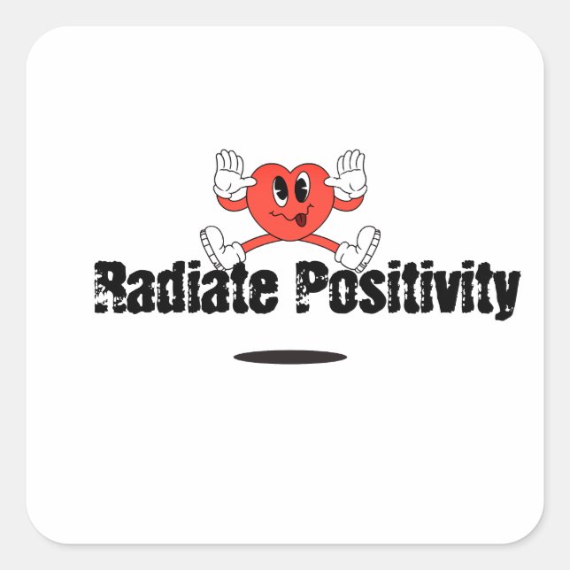 Adesivo Quadrado Positividade radiada (Frente)