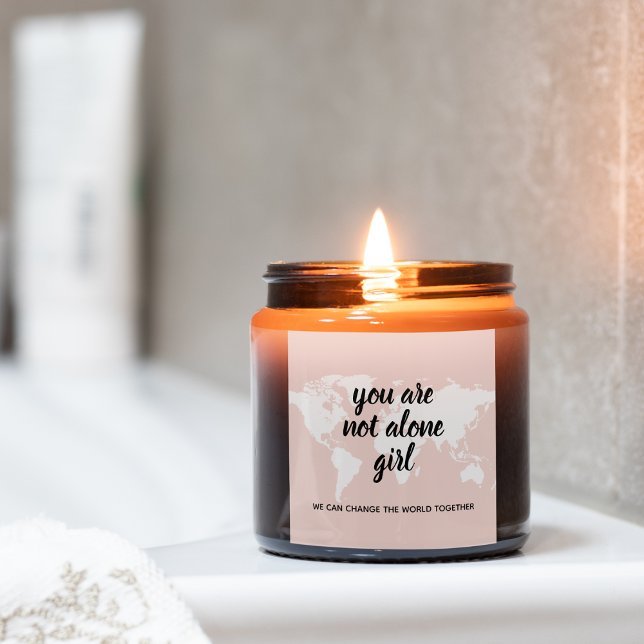 Adesivo Quadrado Positivo, Você Não Está Sozinha Na Citação De Moti (Criador carregado)