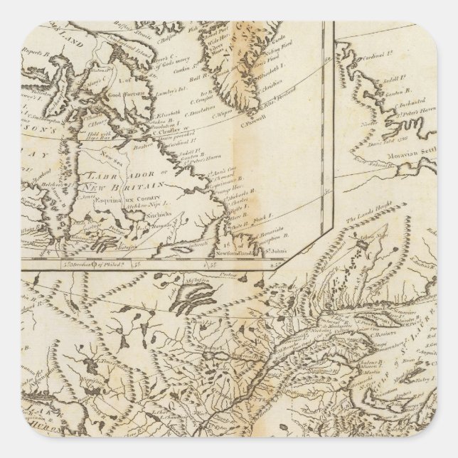 Adesivo Quadrado Posse Britânica na América do Norte 2 (Frente)