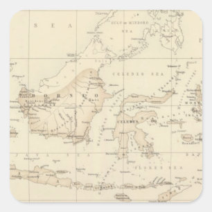 Adesivo Quadrado Posse Holandesa no Arquipélago Indiano