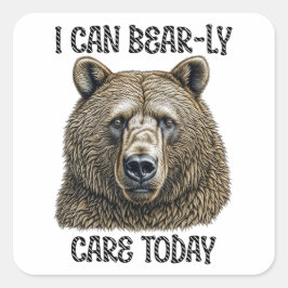 Adesivo Quadrado Posso Me Importar Hoje | Armário Sarcástico