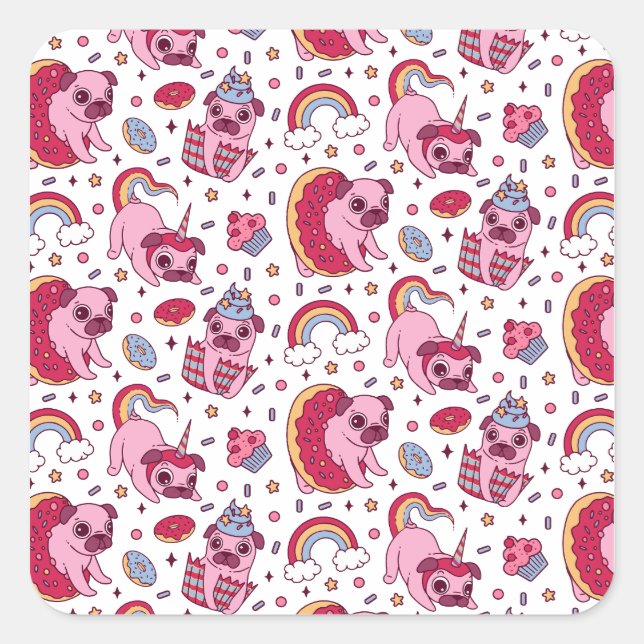 Adesivo Quadrado Postcard (Frente)