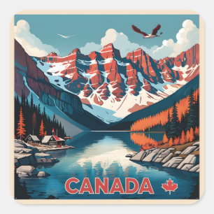 Adesivo Quadrado Poster de viagens do Canadá