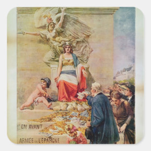 Adesivo Quadrado Poster para o segundo empréstimo para a defesa