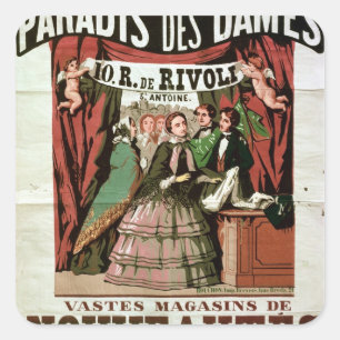 Adesivo Quadrado Poster publicando 'Au Paradis des Dames'