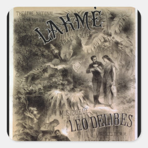 Adesivo Quadrado Poster publicando 'Lakme'