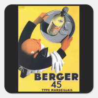 Poster vintage retro Berger 45 tipo maseillais