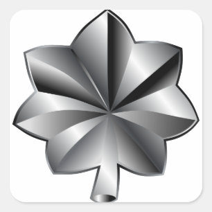 Adesivo Quadrado posto militar dos EUA - Tenente-Coronel