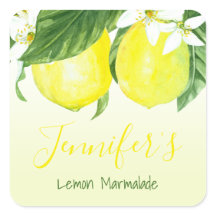 Pote de Conserva de Marmalade de Limão Personaliza