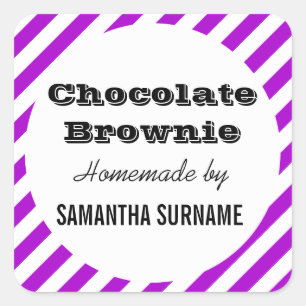 Adesivo Quadrado Pote de doces de preservação caseira