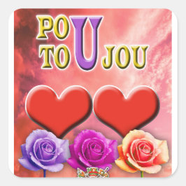 Adesivo Quadrado Pou Toujou