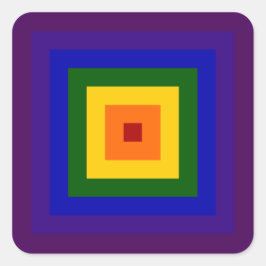 Adesivo Quadrado Praça Arco-íris