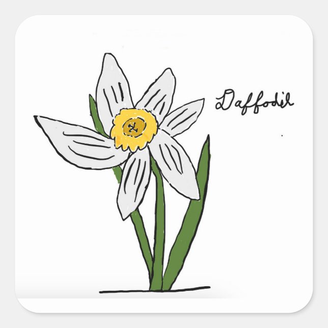 Adesivo Quadrado Praça Daffodil Sticker (Frente)