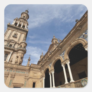 Adesivo Quadrado Praça de Espanha, Sevilha, Andaluzia, Espanha