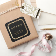 Praça de rótulos Dourados e pretos metálicos