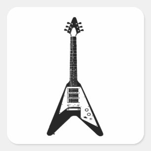 Adesivo Quadrado Praça de Violão Elétrico e Acústico