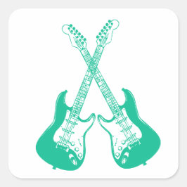 Adesivo Quadrado Praça de Violão Elétrico e Acústico