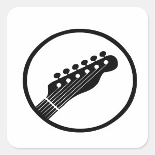 Adesivo Quadrado Praça de Violão Elétrico e Acústico