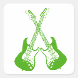 Adesivo Quadrado Praça de Violão Elétrico e Acústico