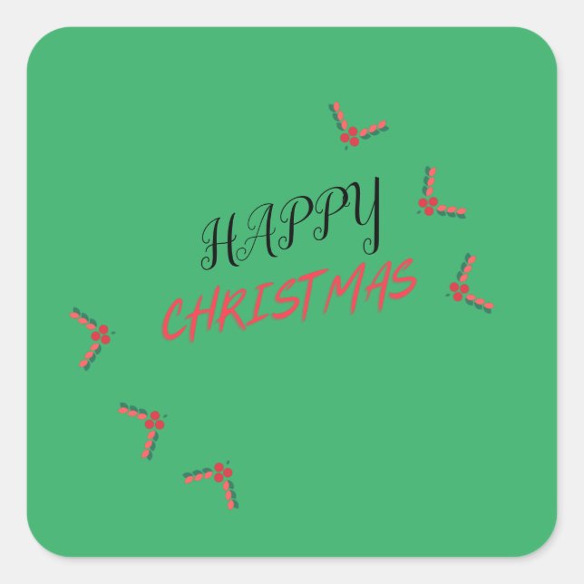 Adesivo Quadrado Praça Feliz de Natal (Frente)