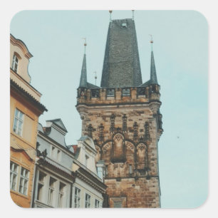 Adesivo Quadrado Praga República Checa Viagem Art