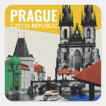 Praga República Tcheca Colagem da Vista Aérea do C