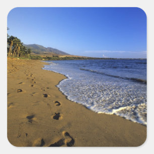 Adesivo Quadrado Praia de Kaanapali, Maui, Havaí, EUA