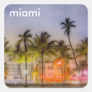 Adesivo Quadrado praia de miami