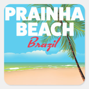 Adesivo Quadrado Praia Prainha Brasil